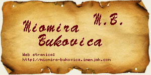 Miomira Bukovica vizit kartica